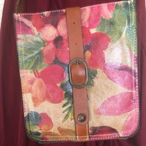 “Patricia Nash” Floral Leather Crossbody Bag